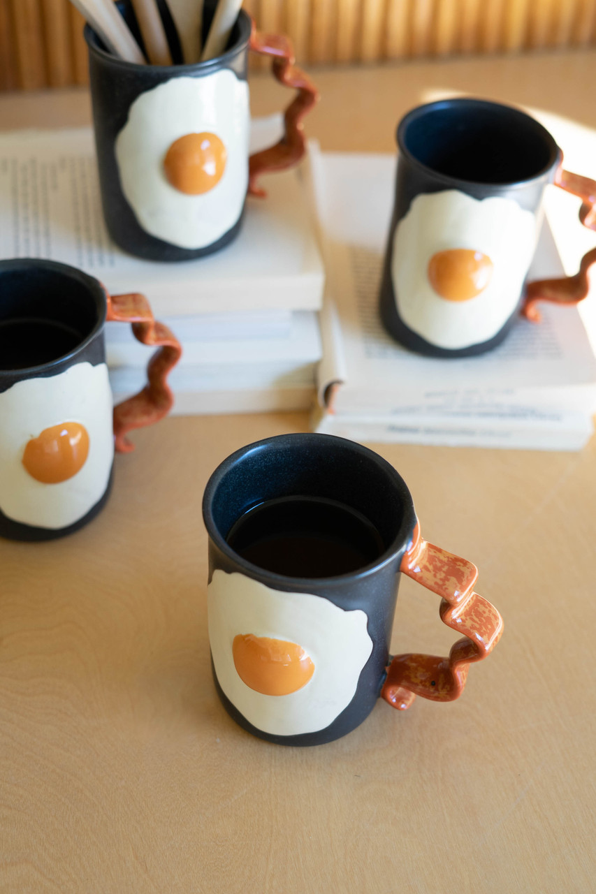 KALALOU CDV2241 Ceramic Mug - Bacon An Eggs