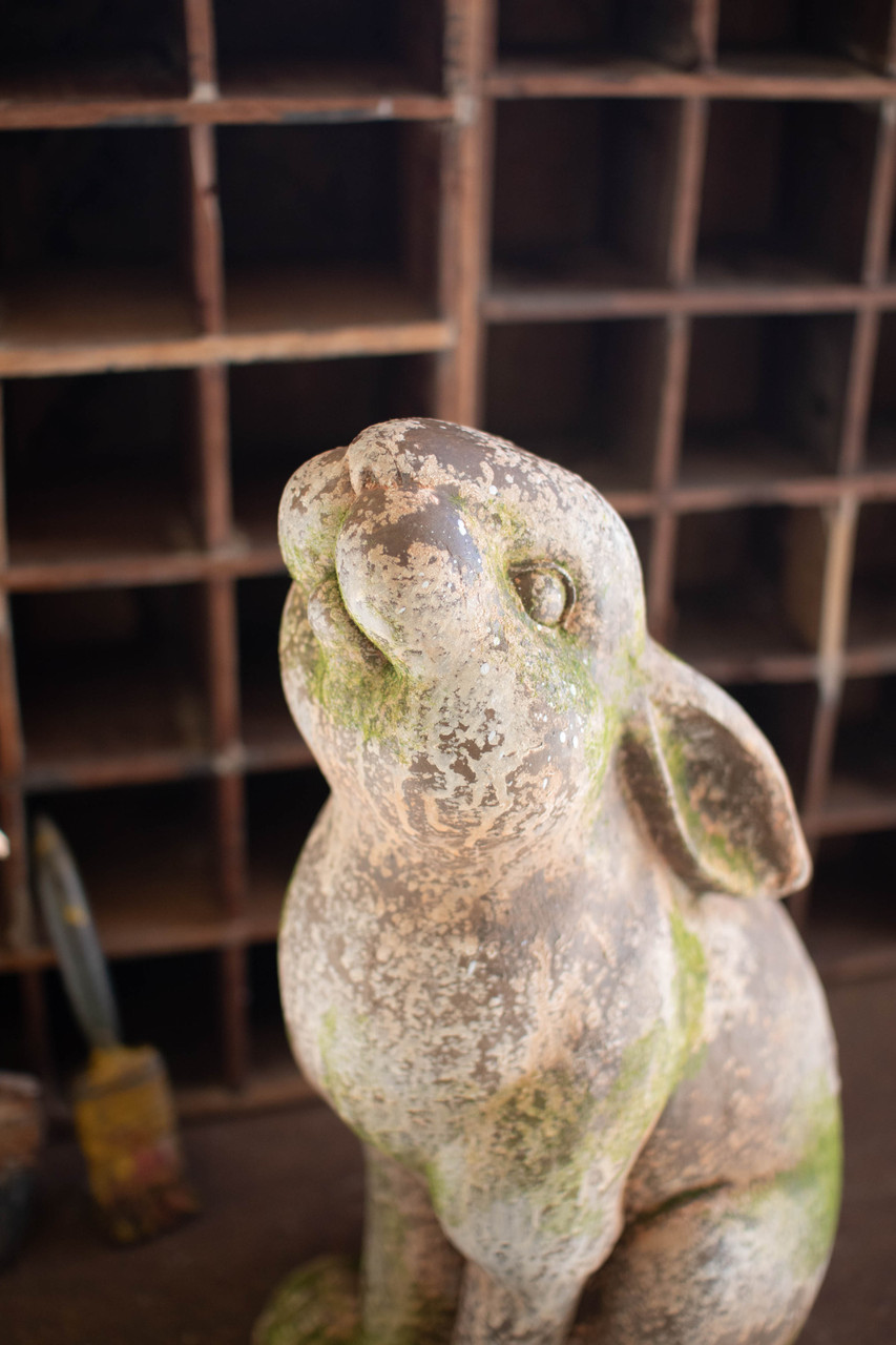 KALALOU CHE1470 Faux Concrete Rabbit - Head Up