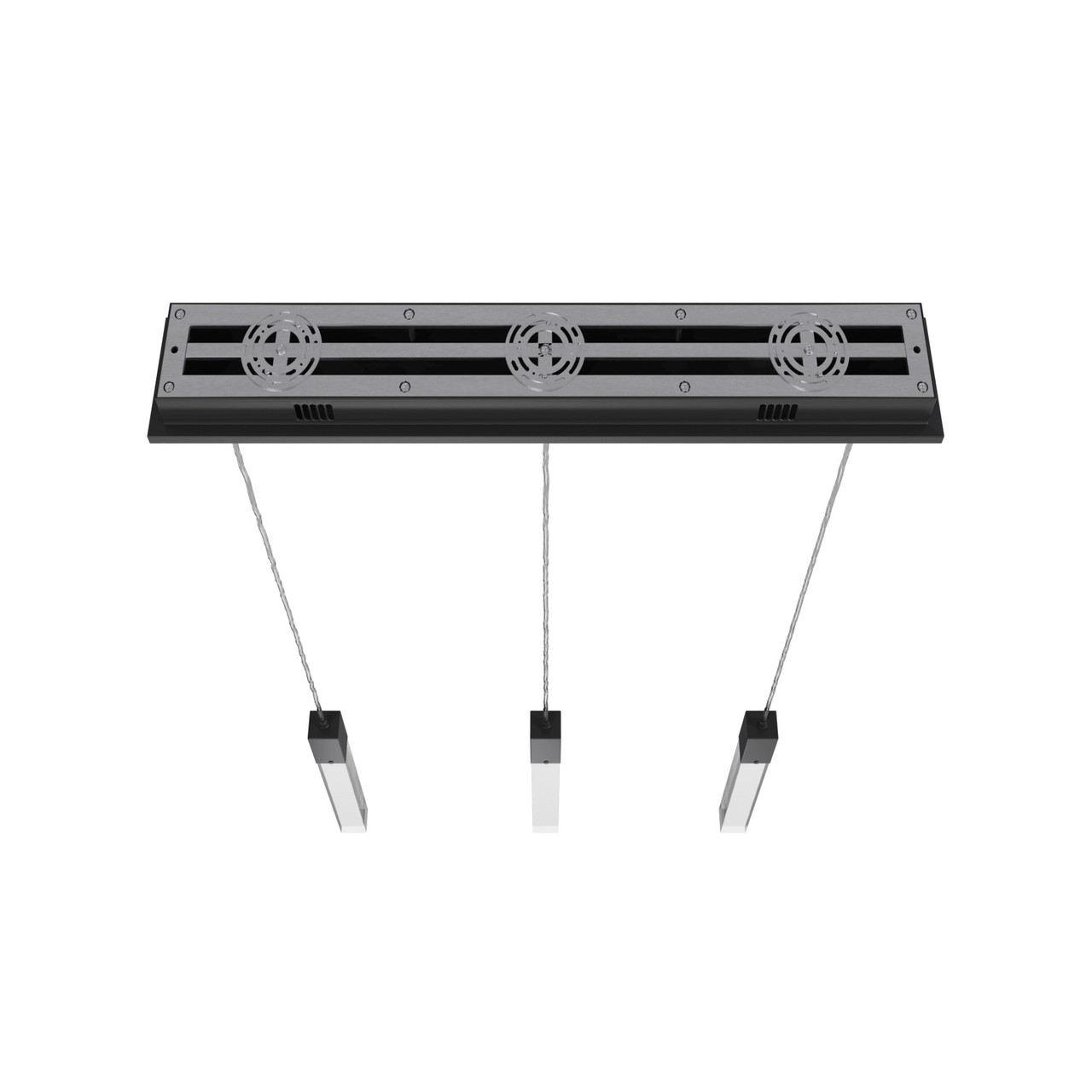 AVENUE LIGHTING HF1900-3-GL-BK-C 3-Light FLUSH MOUNT PENDANTS, BLACK AVENUE LIGHTING HF1900-3-GL-BK-C 3-Light FLUSH MOUNT PENDANTS, BLACK