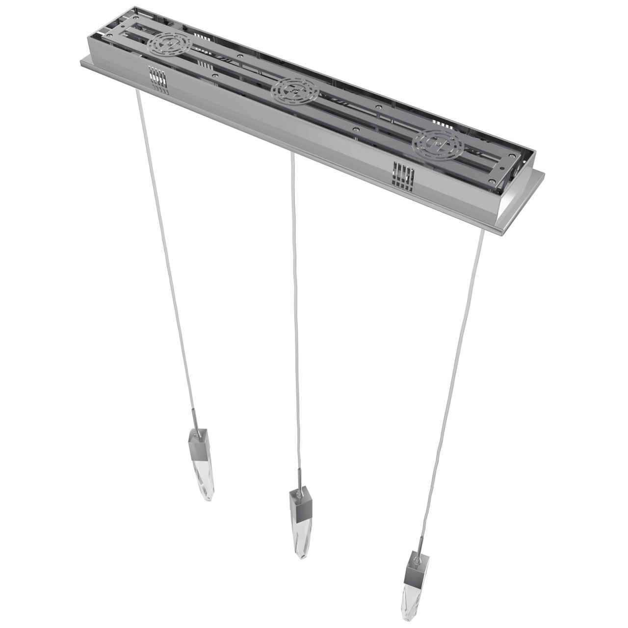 AVENUE LIGHTING HF1900-3-AP-CH-C 3-Light FLUSH MOUNT PENDANTS, POLISHED CHROME