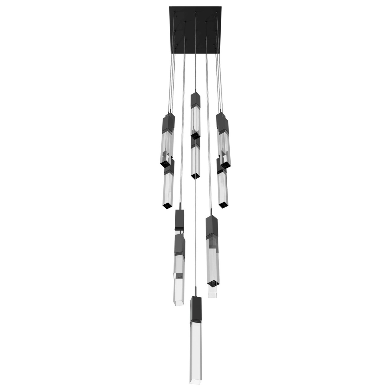 AVENUE LIGHTING HF1905-13-GL-BK-C 13-Light FLUSH MOUNT PENDANTS, BLACK