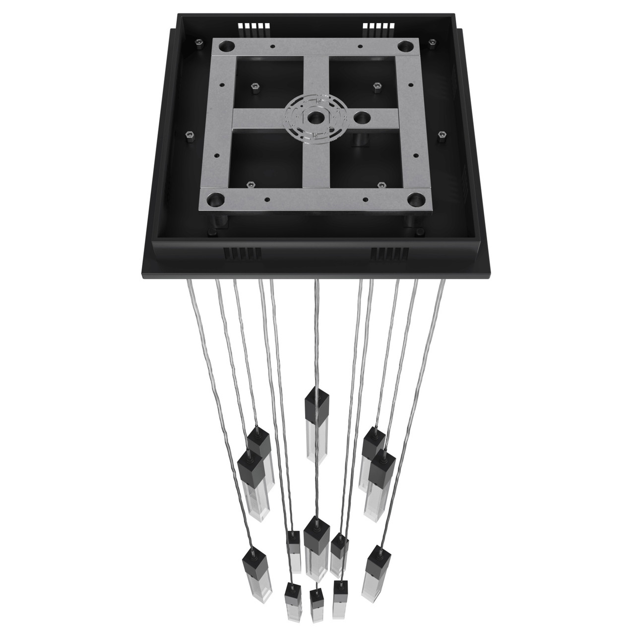 AVENUE LIGHTING HF1905-13-GL-BK-C 13-Light FLUSH MOUNT PENDANTS, BLACK