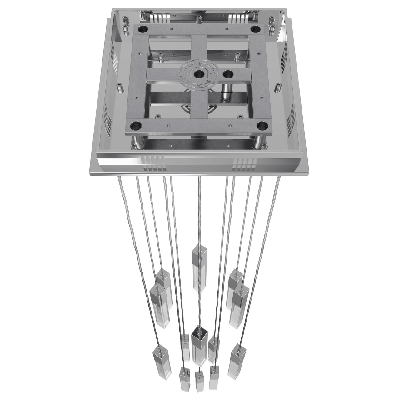 AVENUE LIGHTING HF1905-13-GL-CH-C 13-Light FLUSH MOUNT PENDANTS, CHROME