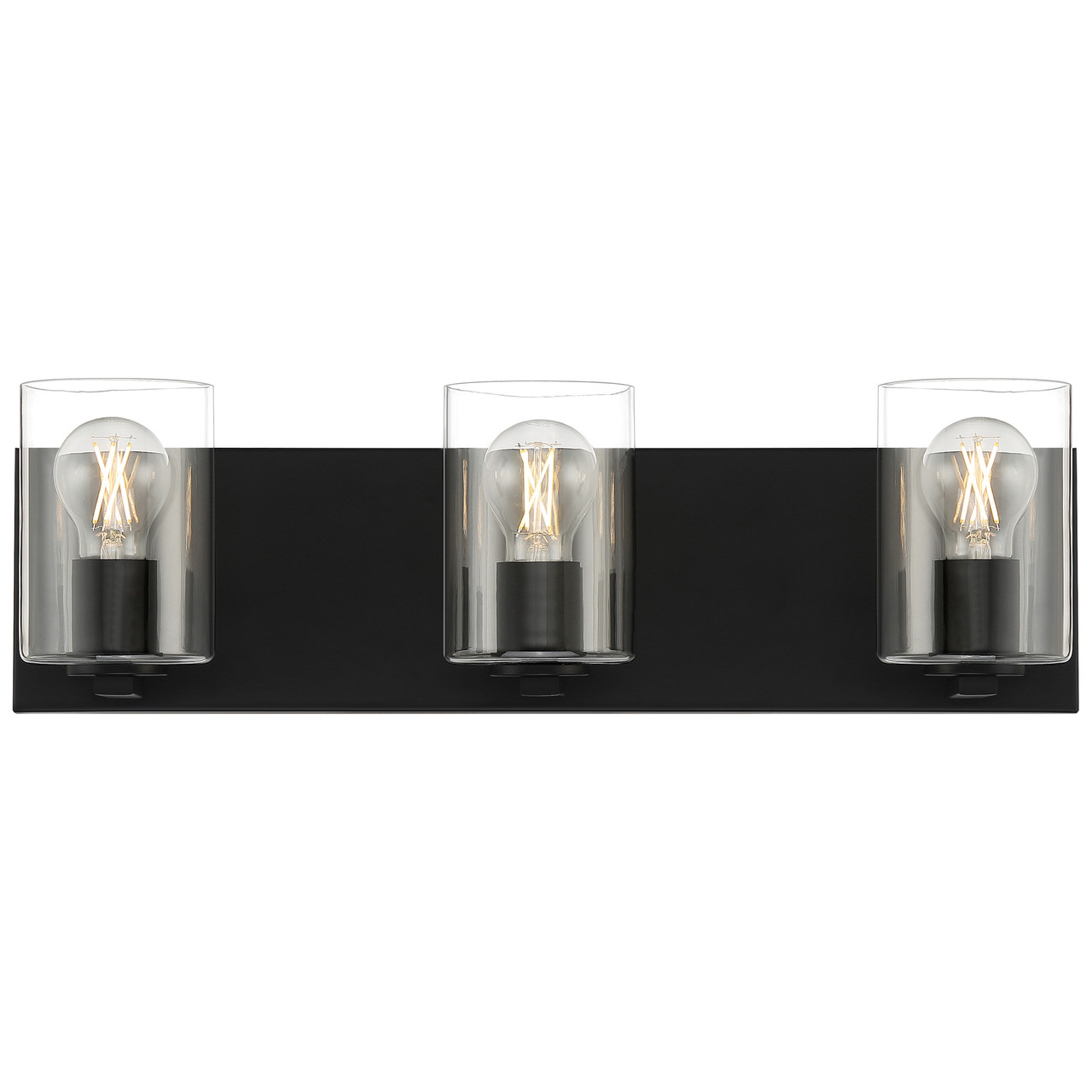 ACCESS LIGHTING 62582LEDDLP-MBL/CLR 3-Light 3 Light LED Vanity, Matte Black