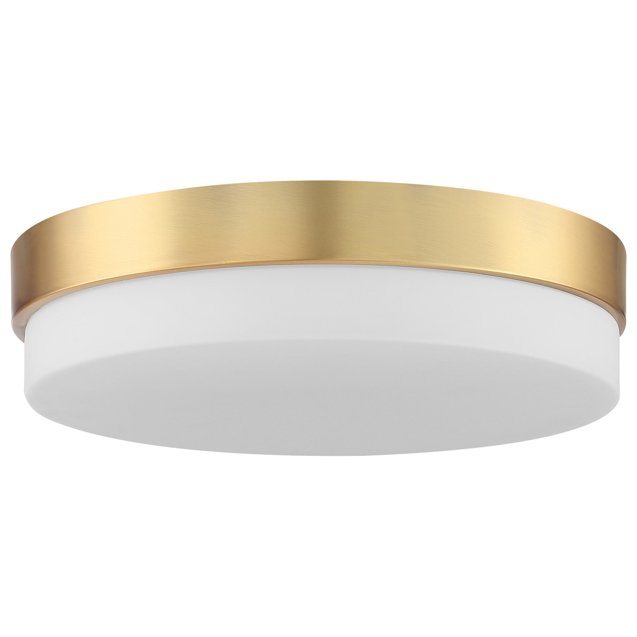 ACCESS LIGHTING 20825LEDD-ABB/OPL 1-Light LED Flush Mount, Antique Brushed Brass