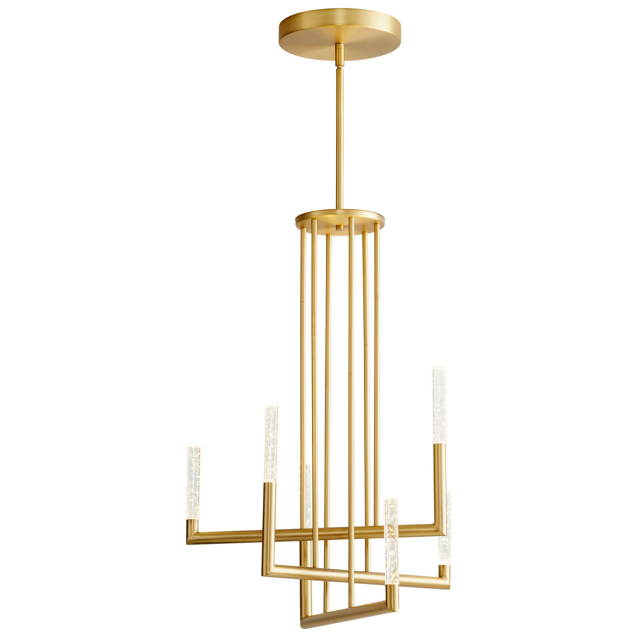 OXYGEN LIGHTING 3-24-40 Lustre Chandelier, Aged Brass