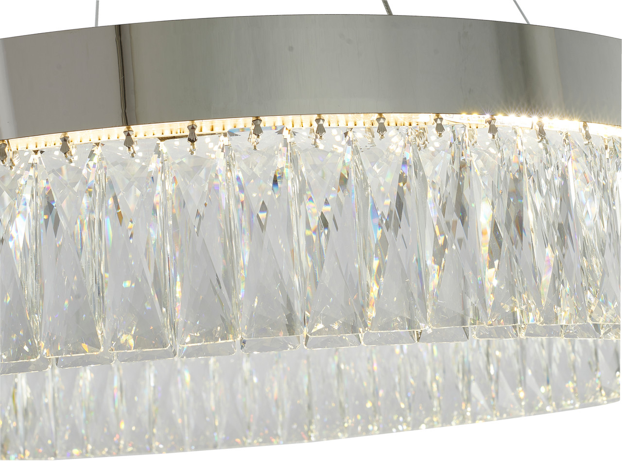 BETHEL INTERNATIONAL FT93C32CH-1 1-Light LED Chandelier, Chrome