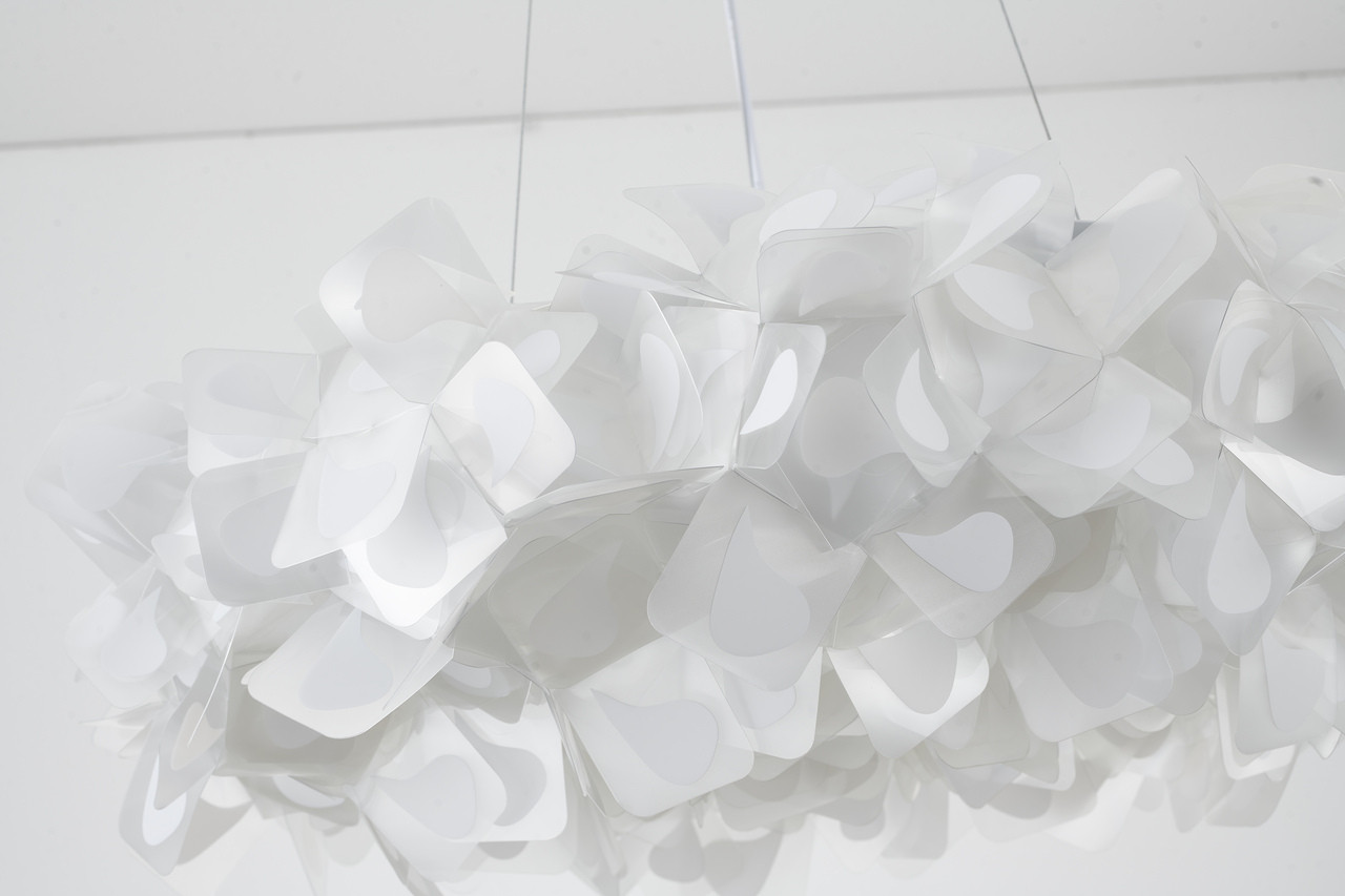 BETHEL INTERNATIONAL DLS44C20CL-1 1-Light LED Chandelier, White