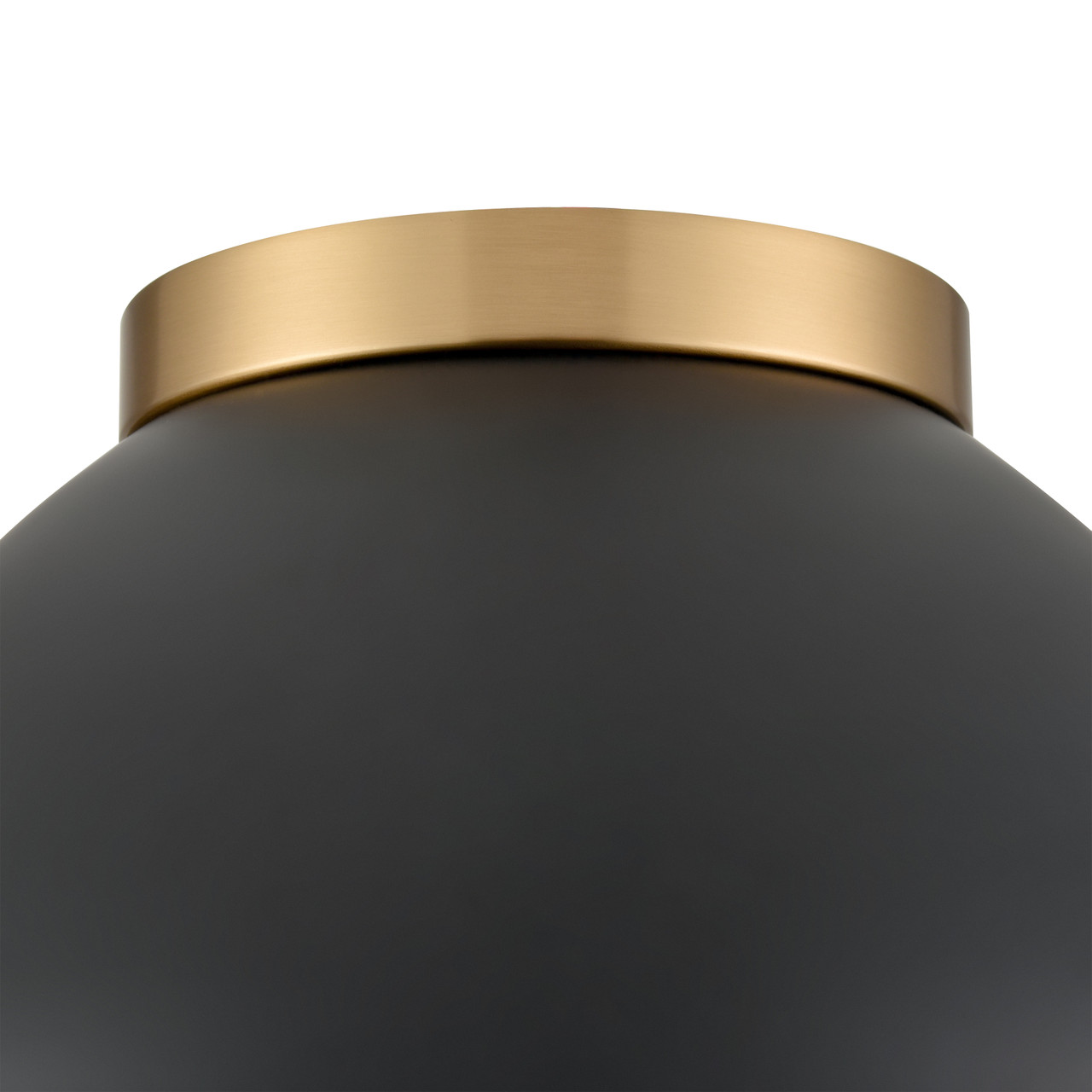 ELK HOME 52323/2 Pelham 10'' Wide 2-Light Flush Mount - Satin Brass with Matte Black