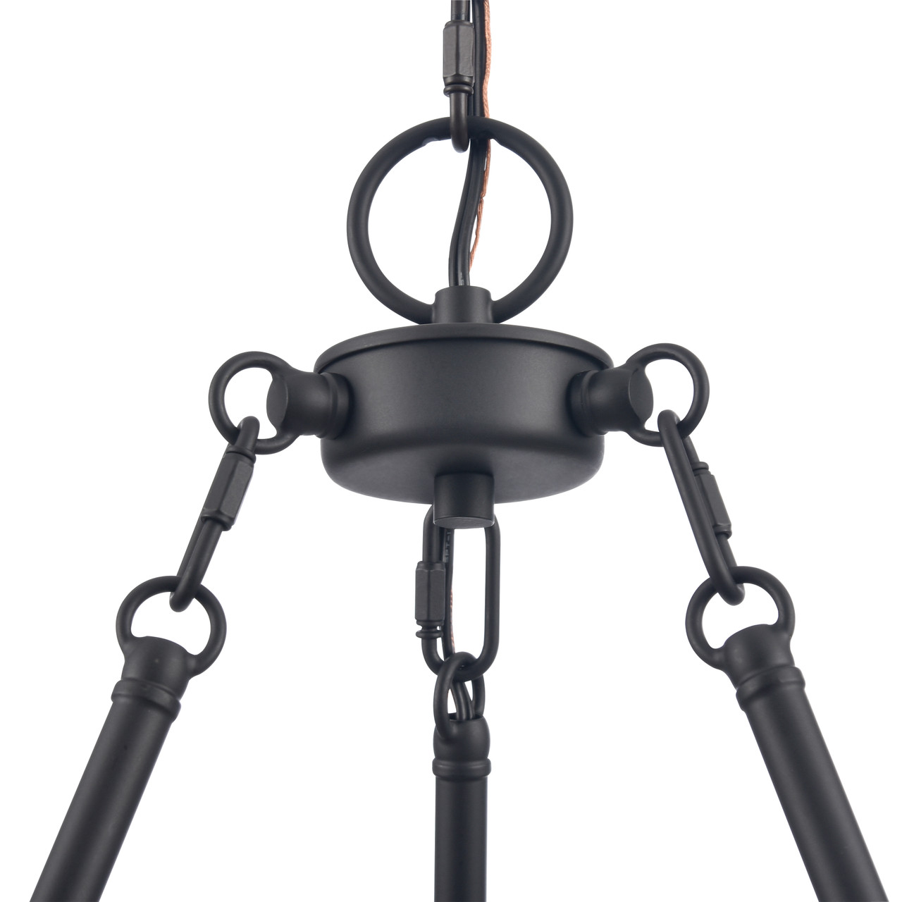 ELK HOME EC89766/5 Rydell 24.5'' Wide 5-Light Chandelier - Matte Black and Parchment