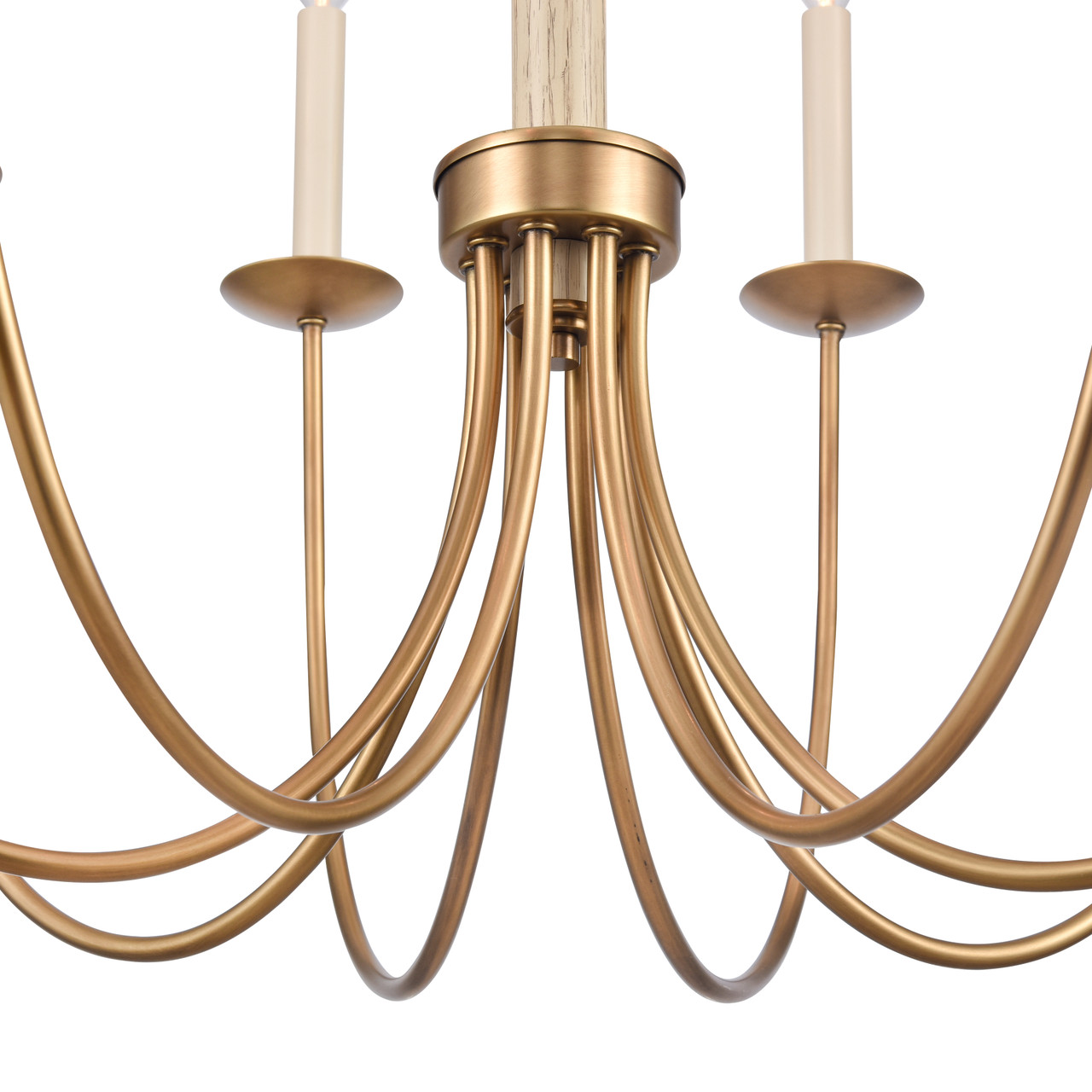 ELK HOME 89718/8 Neville 28'' Wide 8-Light Chandelier - Natural Brass