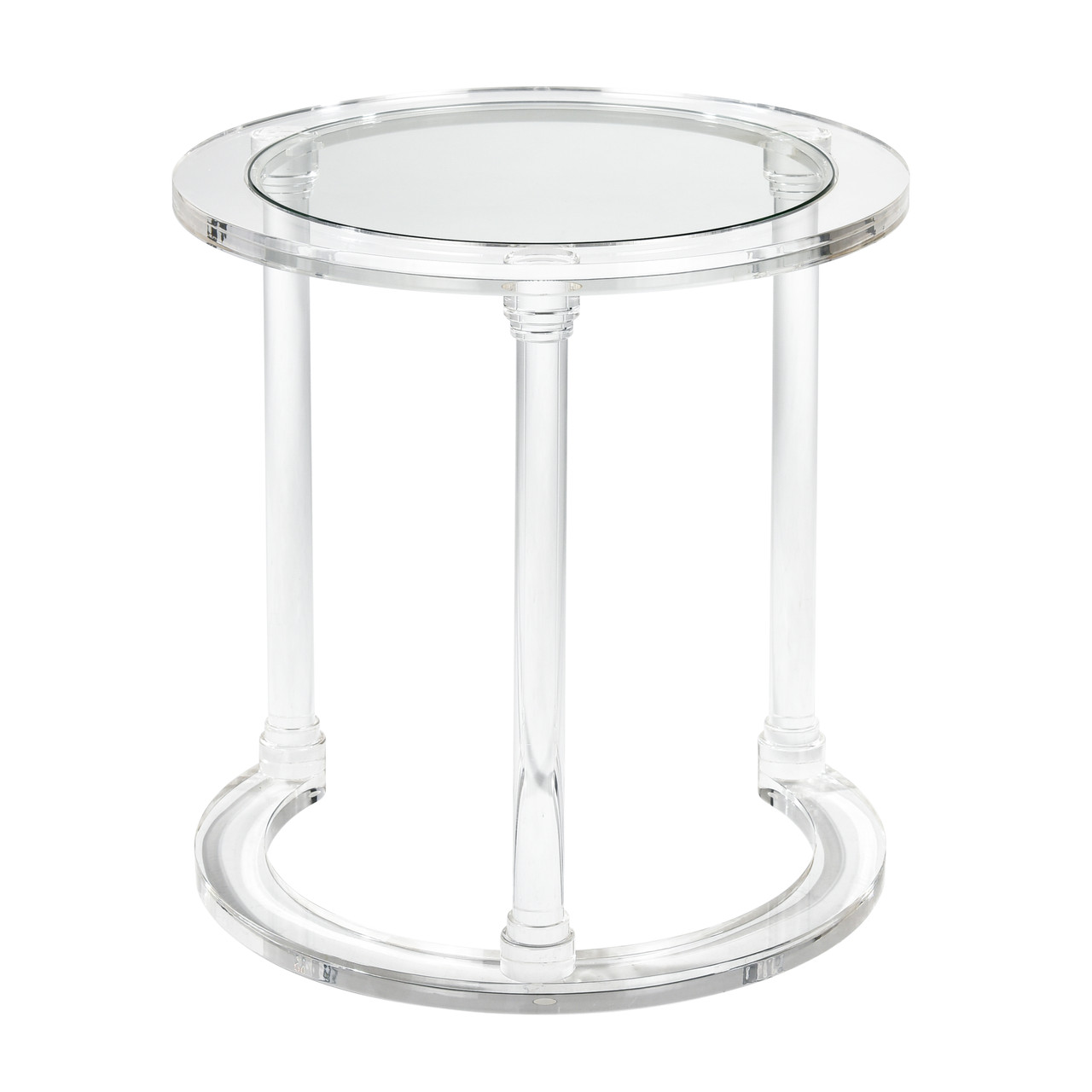 ELK HOME H0015-9104/S2 Jacobs Nesting Table - Set of 2 Round Clear