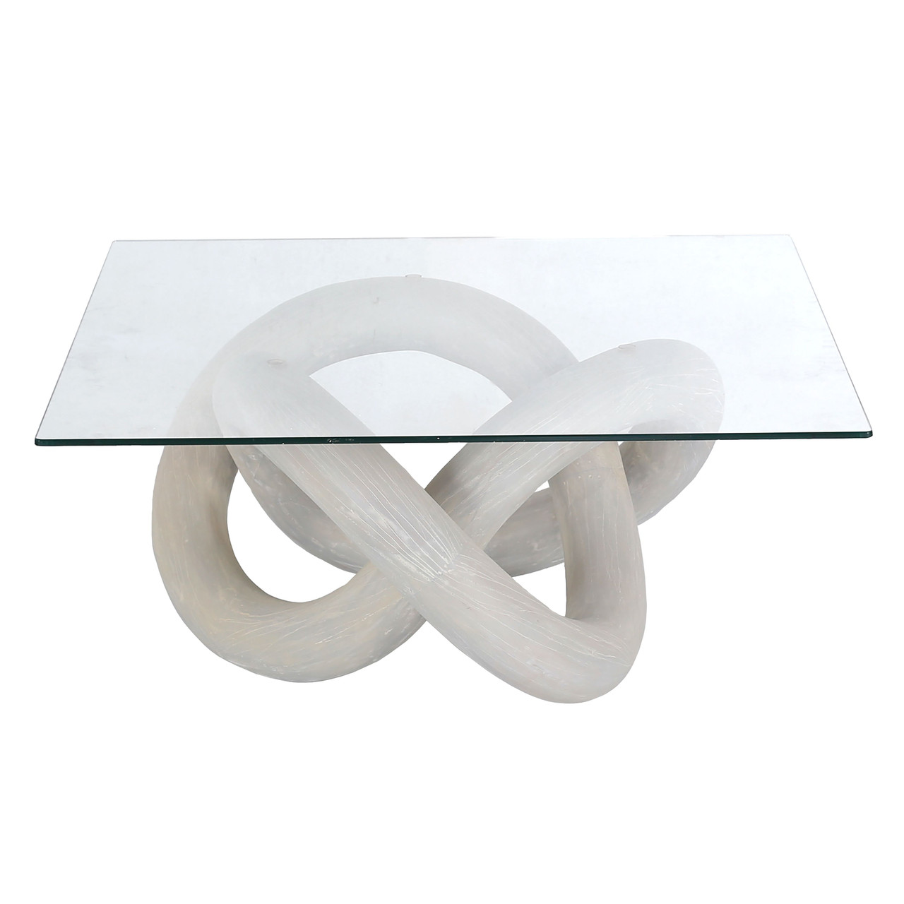 ELK HOME H0075-9438 Knotty Coffee Table - White