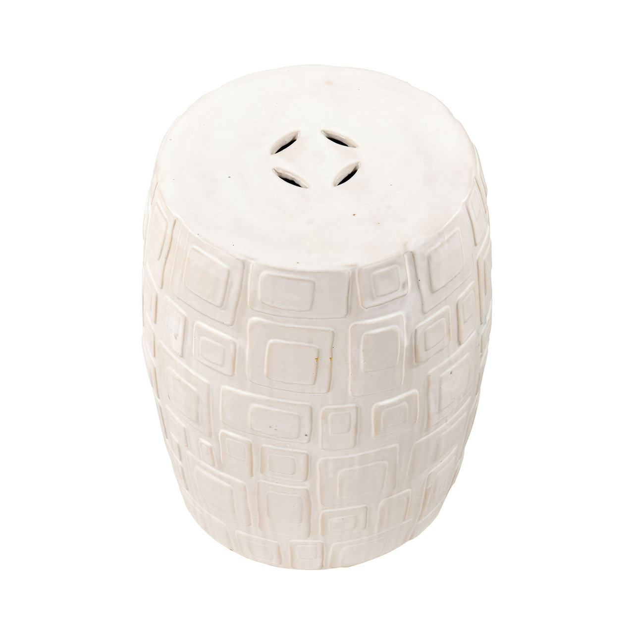 ELK HOME S0015-8103 Cambeck Accent Stool - White