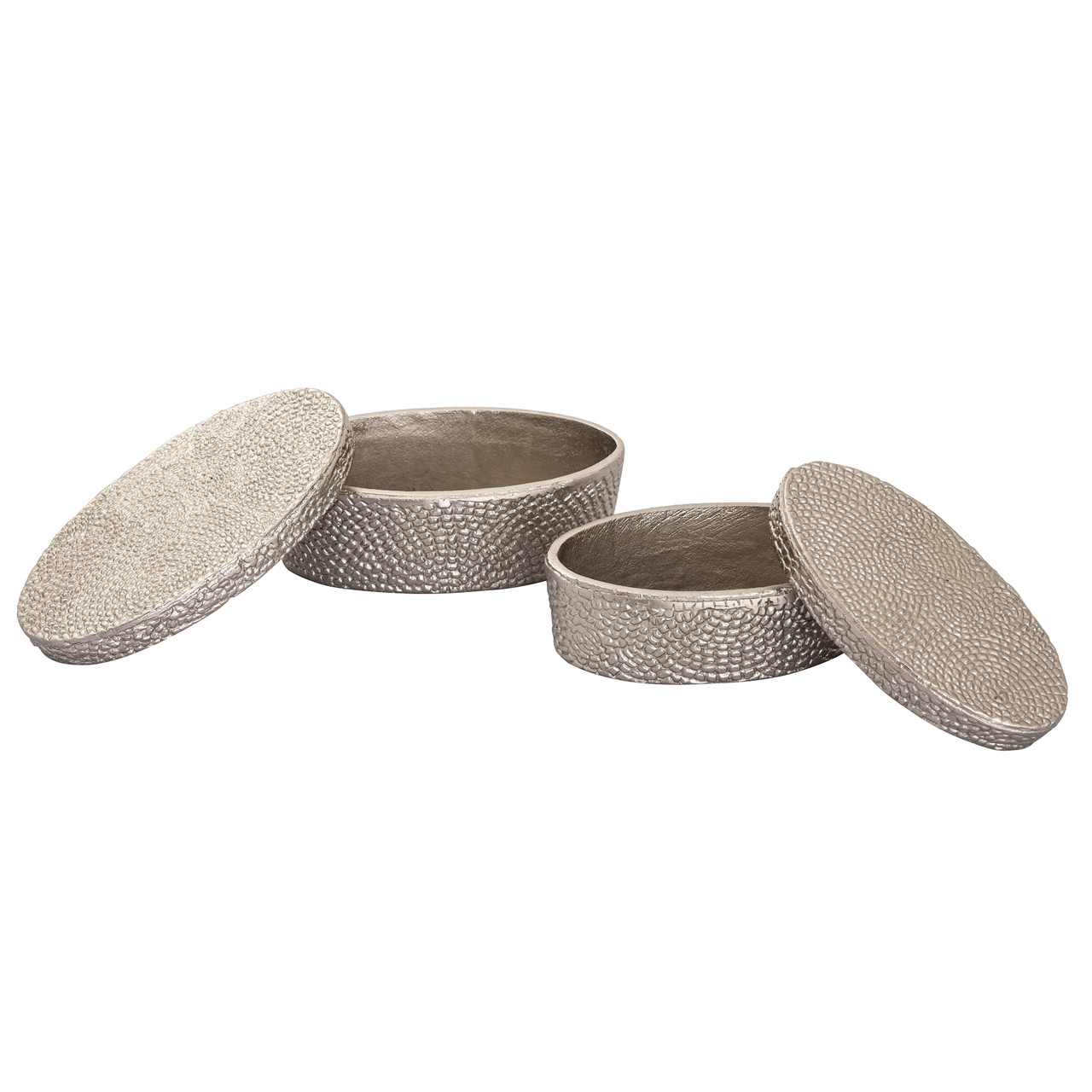 ELK HOME H0807-10658 Oval Pebble Box - Large Nickel