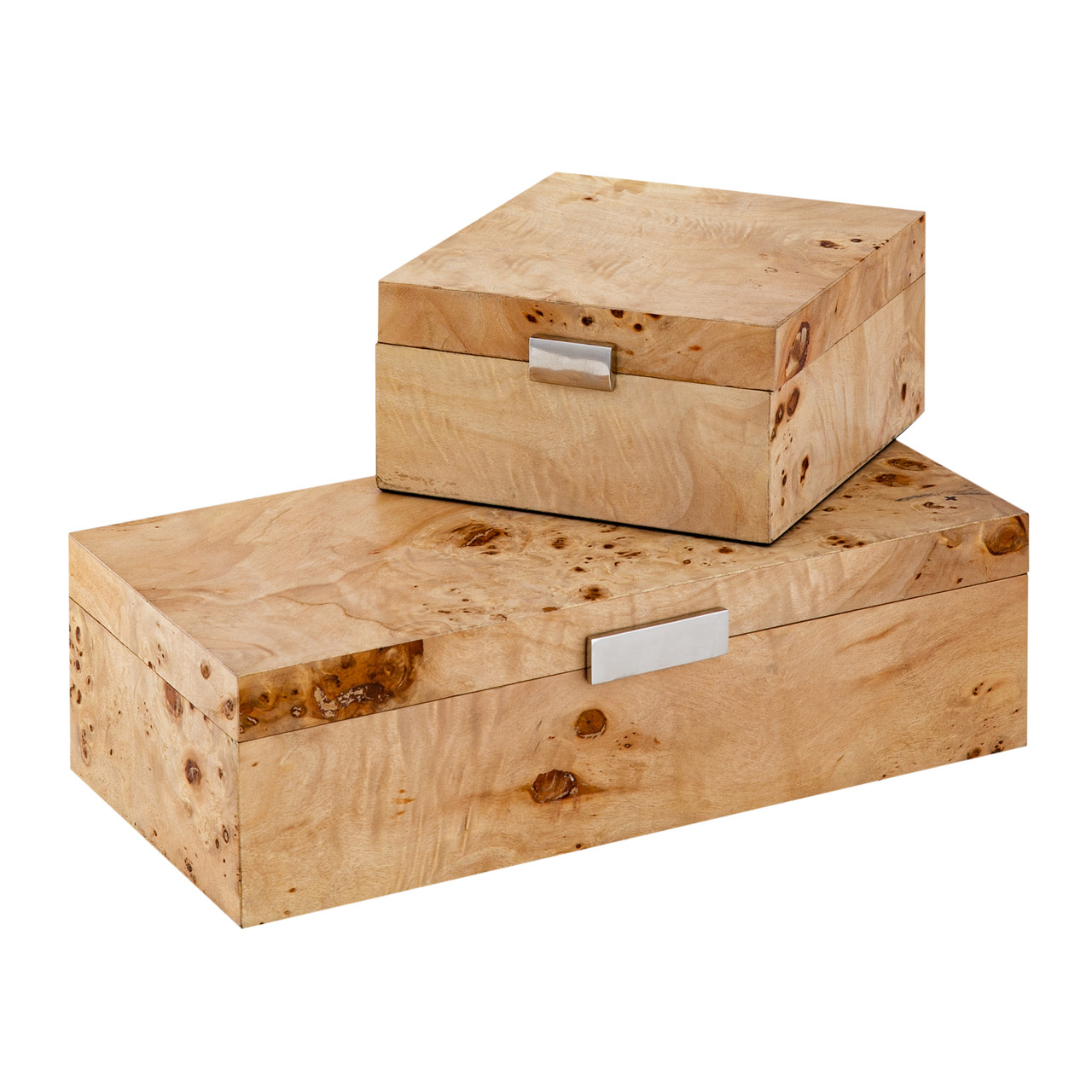 ELK HOME H0897-10961 Caleb Box - Square Bleached Burl