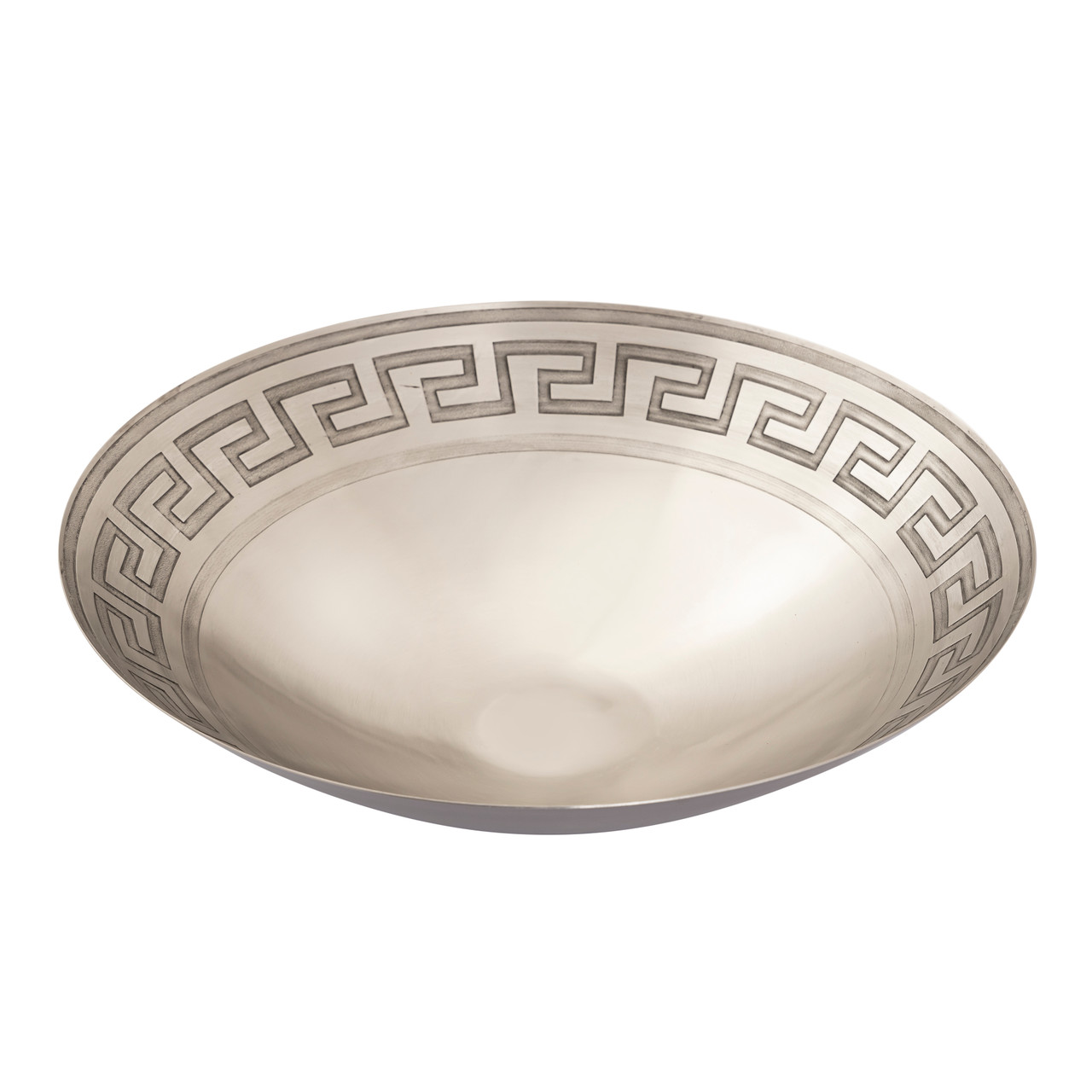 ELK HOME H0807-10670 Greek Key Centerpiece Bowl - Nickel