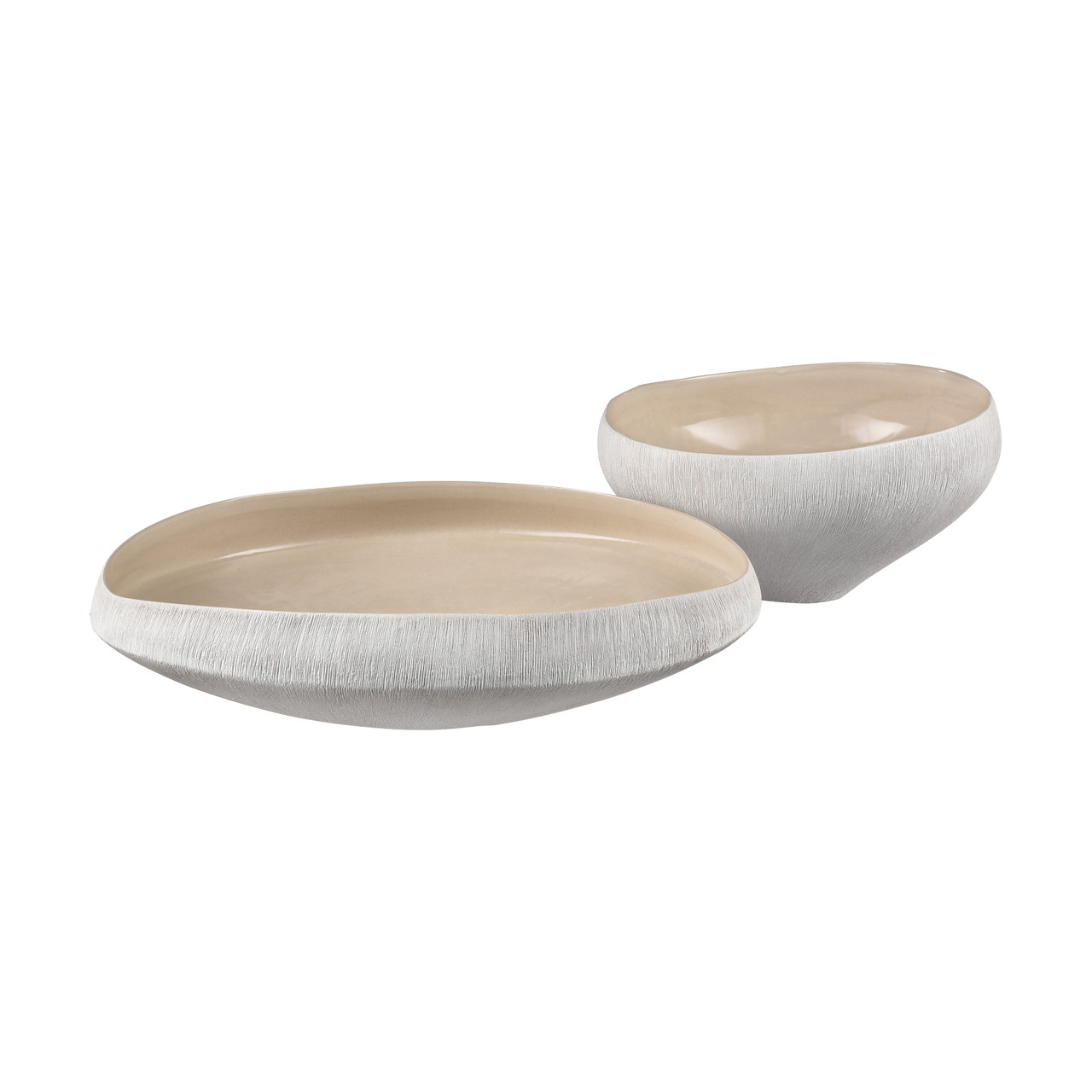 ELK HOME H0017-10882 Greer Bowl - Low Beige