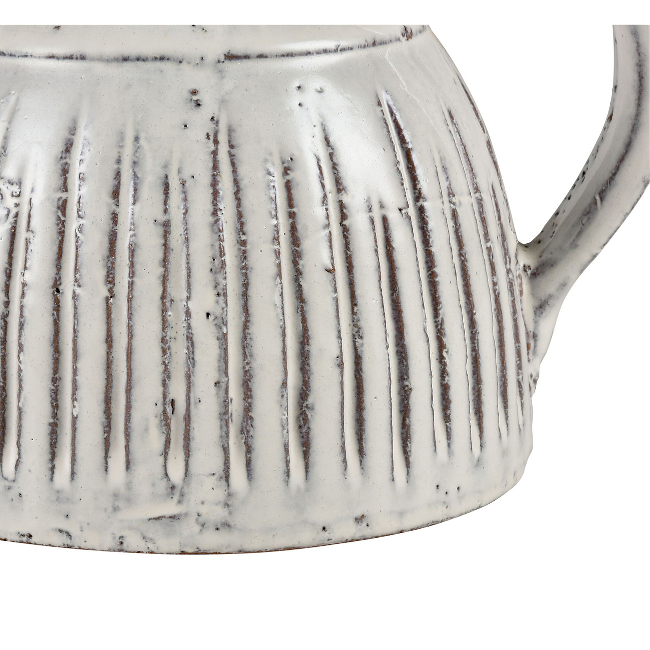 ELK HOME S0017-8211 Muriel Pitcher - Small Aged White Glazed