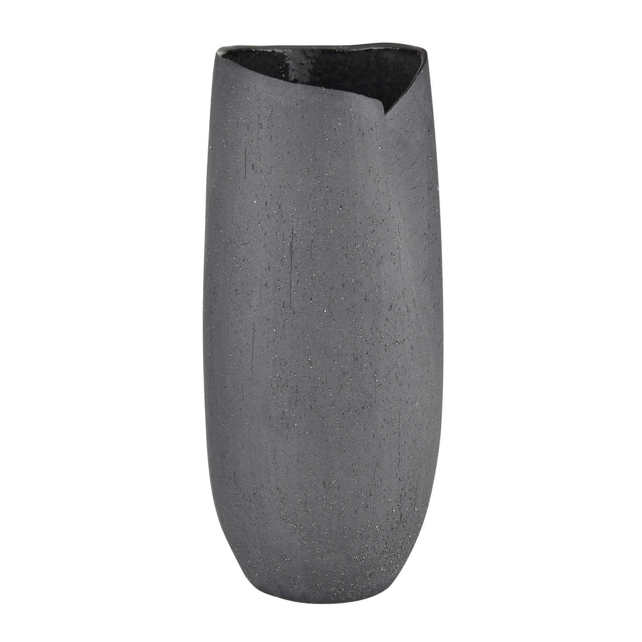 ELK HOME H0017-9752 Ferraro Vase - Folded Black