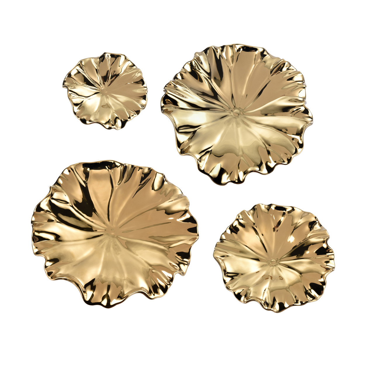 ELK HOME H0017-10426/S4 Petal Bowl - Set of 4 Gold