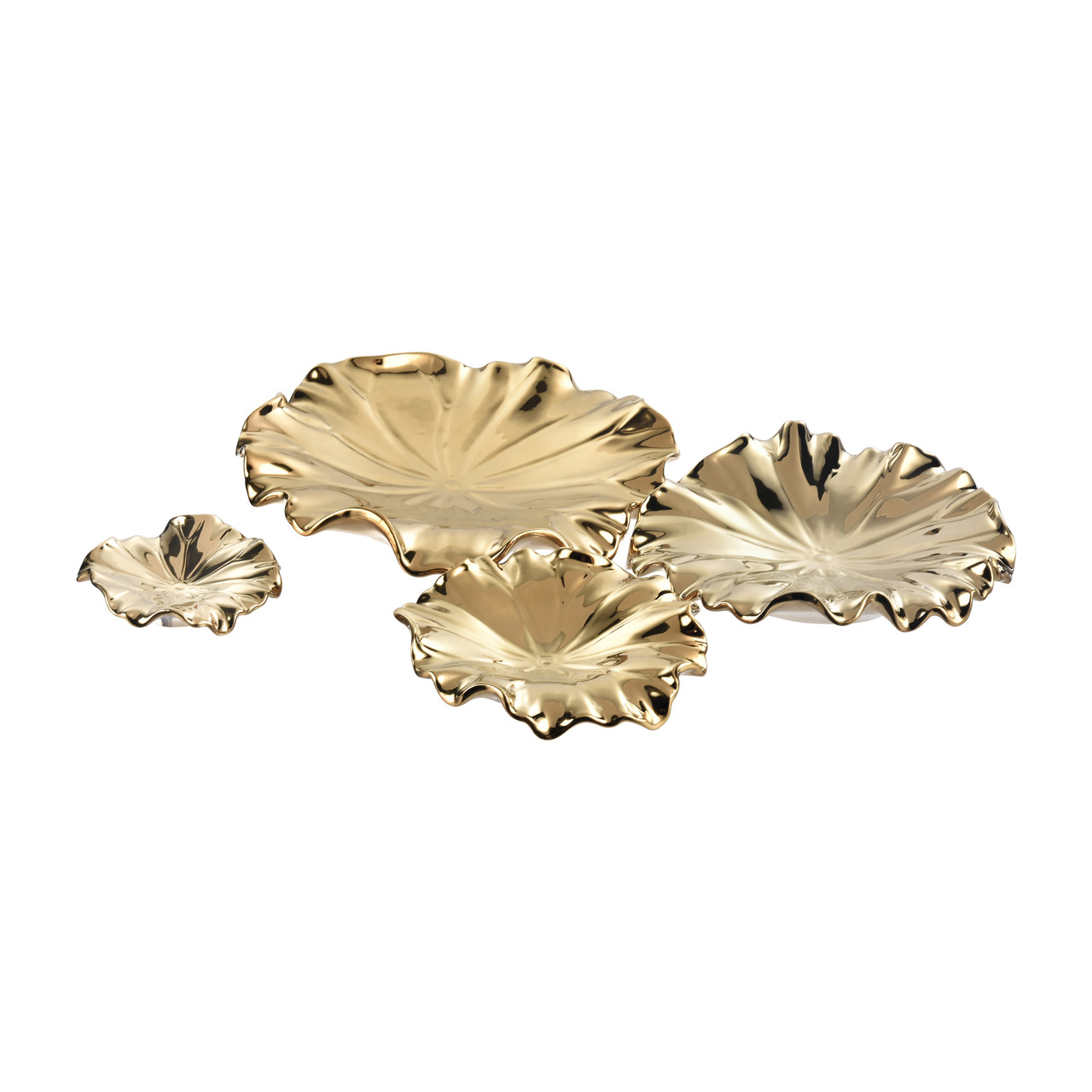 ELK HOME H0017-10426/S4 Petal Bowl - Set of 4 Gold