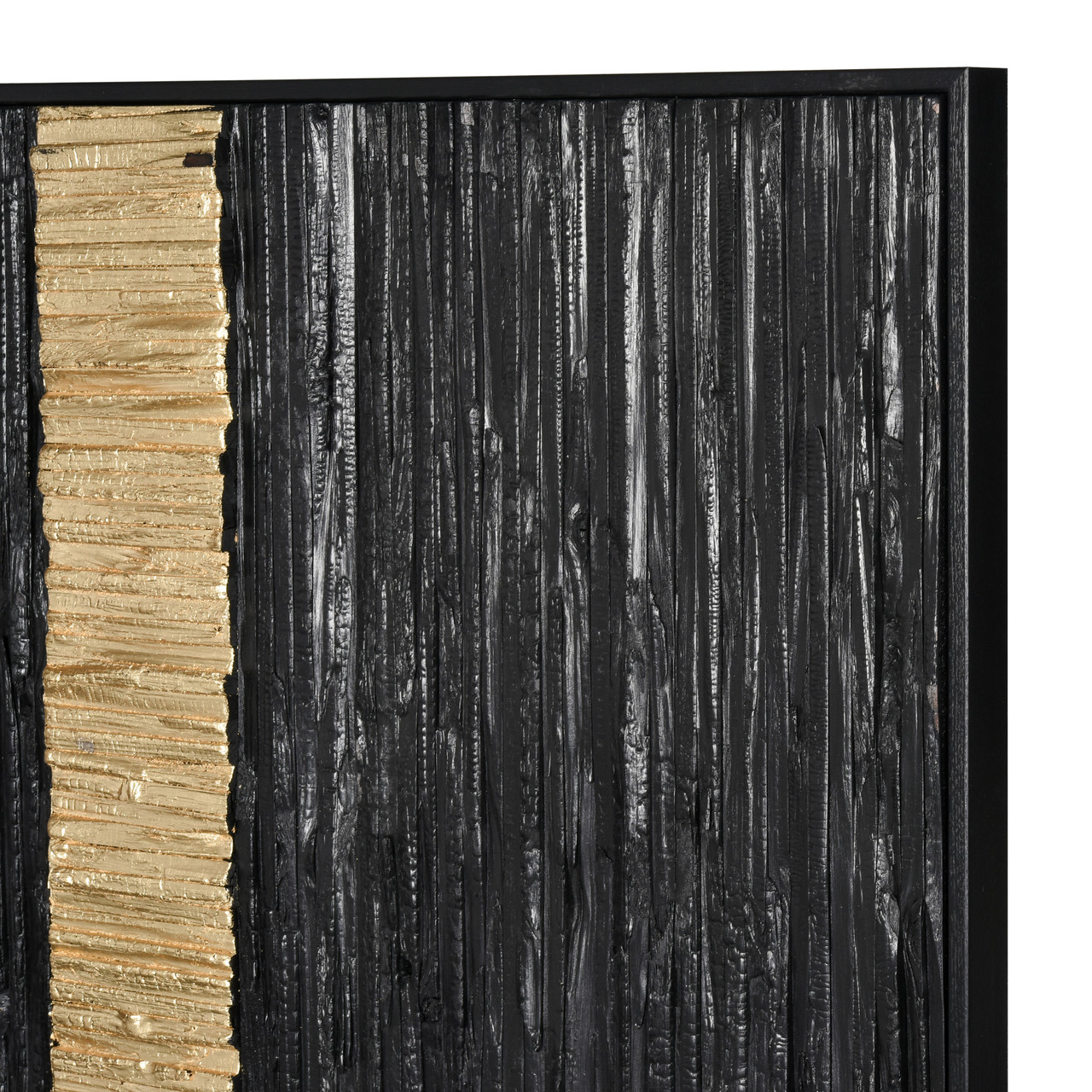 ELK HOME H0036-9736 Stripe Wood Dimensional Wall Art - Black