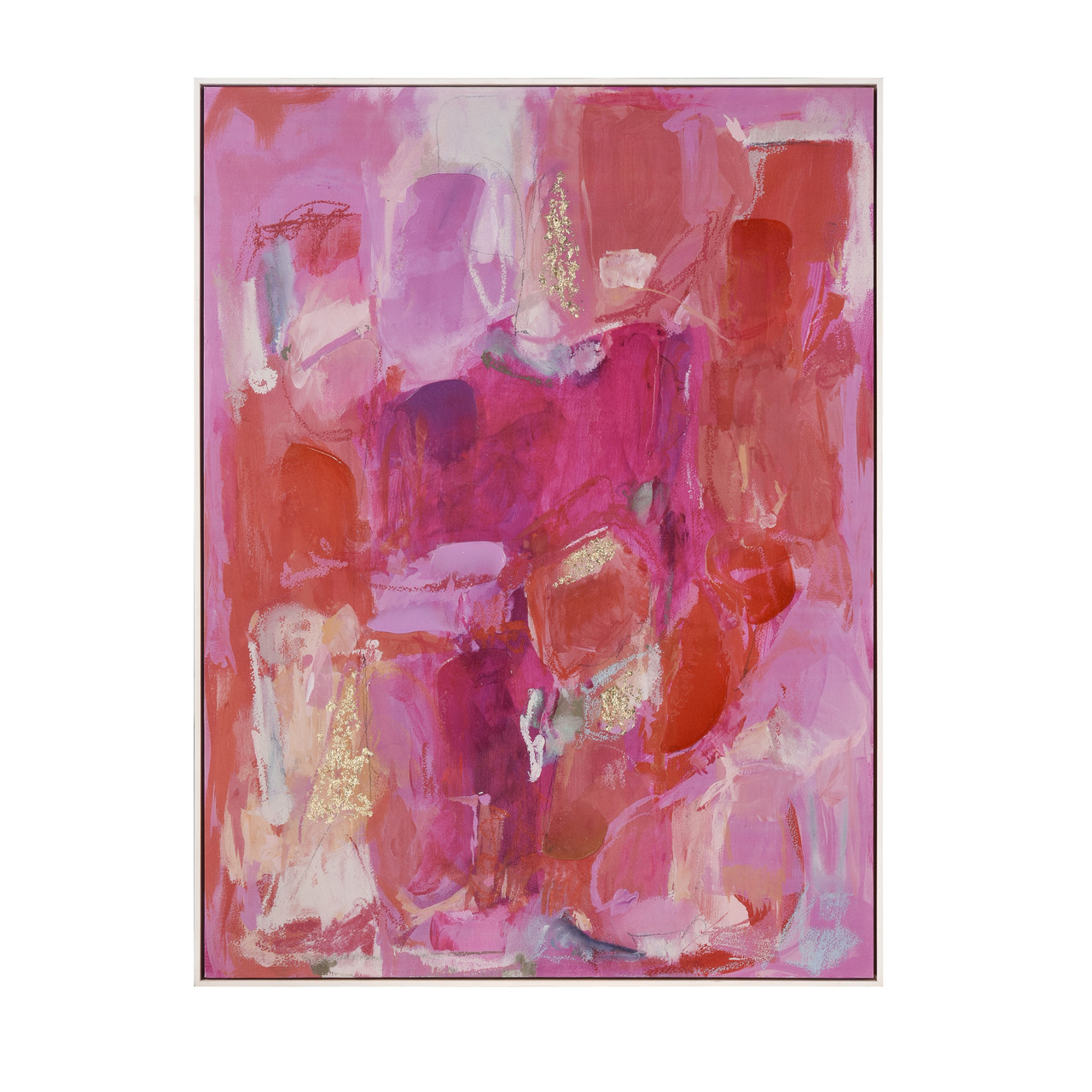 ELK HOME S0056-10451 Pink Flush Abstract Framed Wall Art