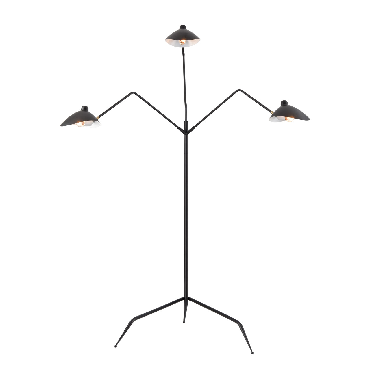 ELK HOME H0019-11103 Risley 81.5'' High 3-Light Floor Lamp - Matte Black