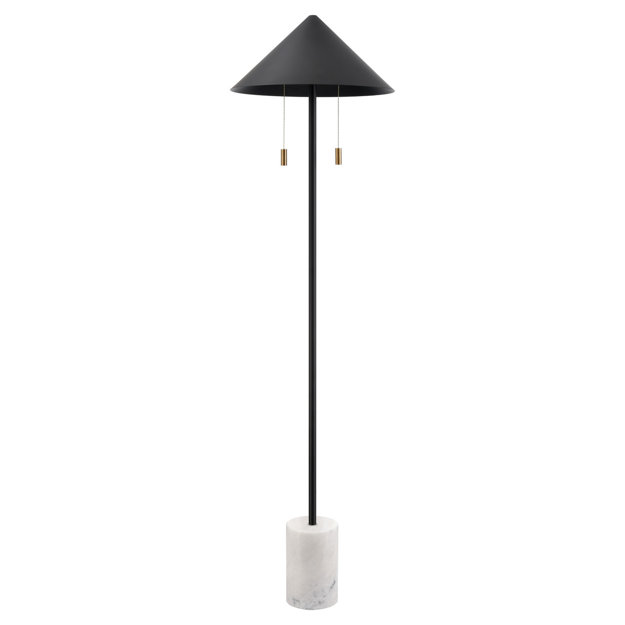 ELK HOME H0019-11111 Jordana 58'' High 2-Light Floor Lamp - Matte Black
