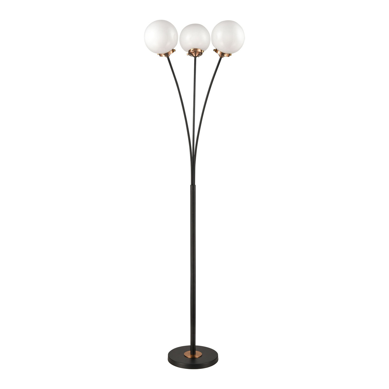 ELK HOME D4581 Boudreaux 64'' High 3-Light Floor Lamp - Matte Black