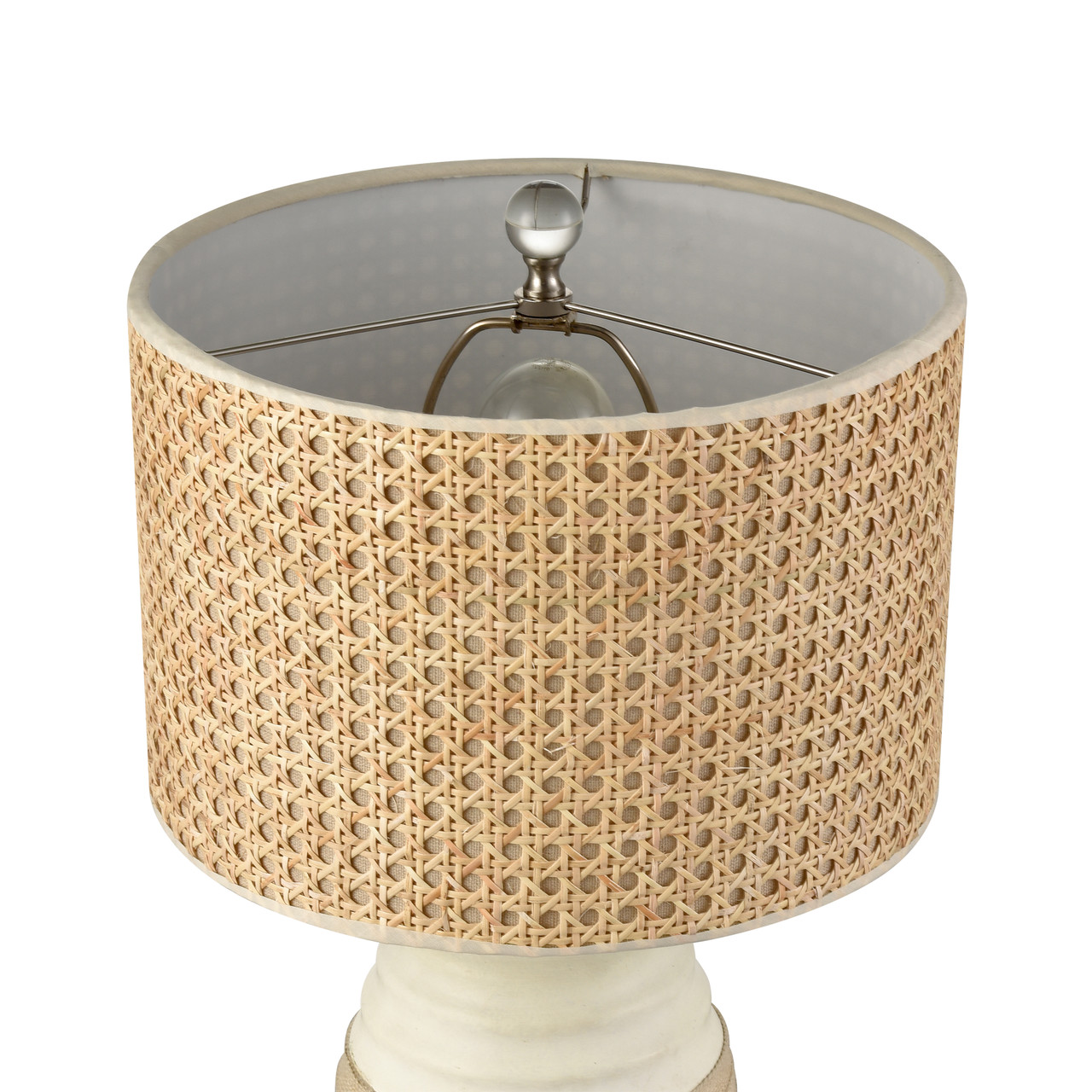 ELK HOME S0019-11175-LED Hobart 20'' High 1-Light Table Lamp - White - Includes LED Bulb