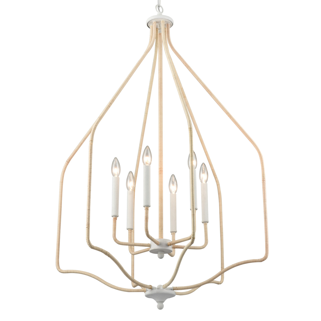 ELK HOME 52277/6 Breezeway 28'' Wide 6-Light Pendant - White Coral