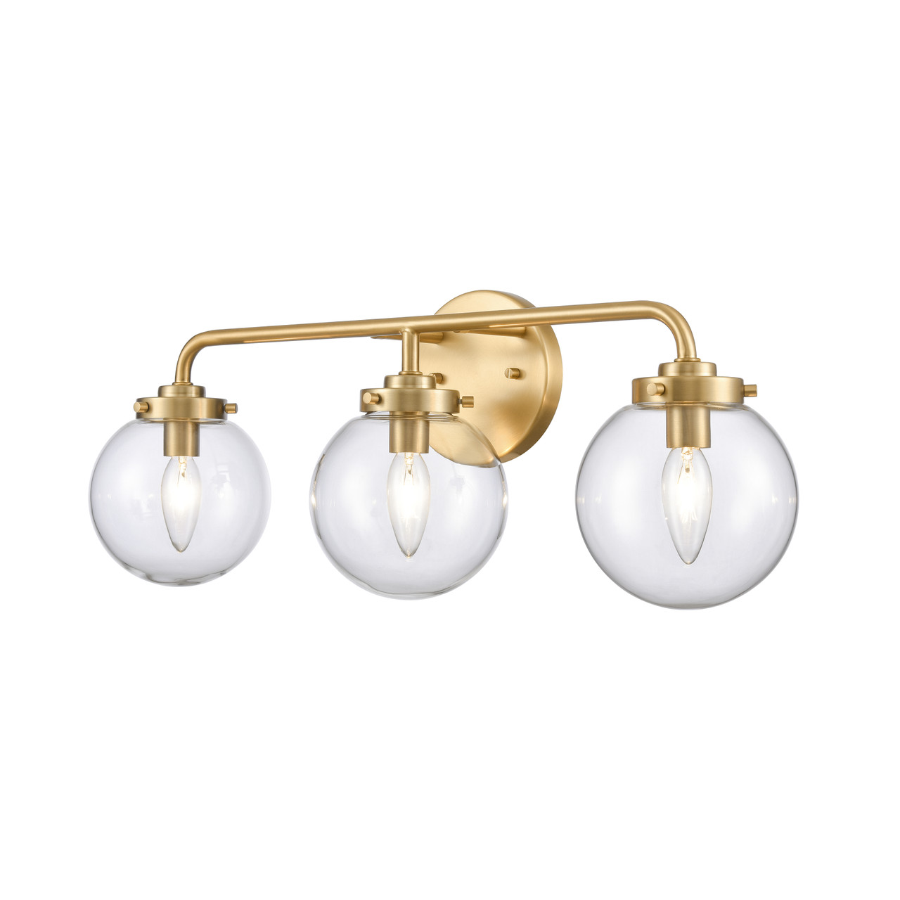 ELK HOME EC89944/3 Fairbanks 22.75'' Wide 3-Light Vanity Light - Brushed Gold and Clear