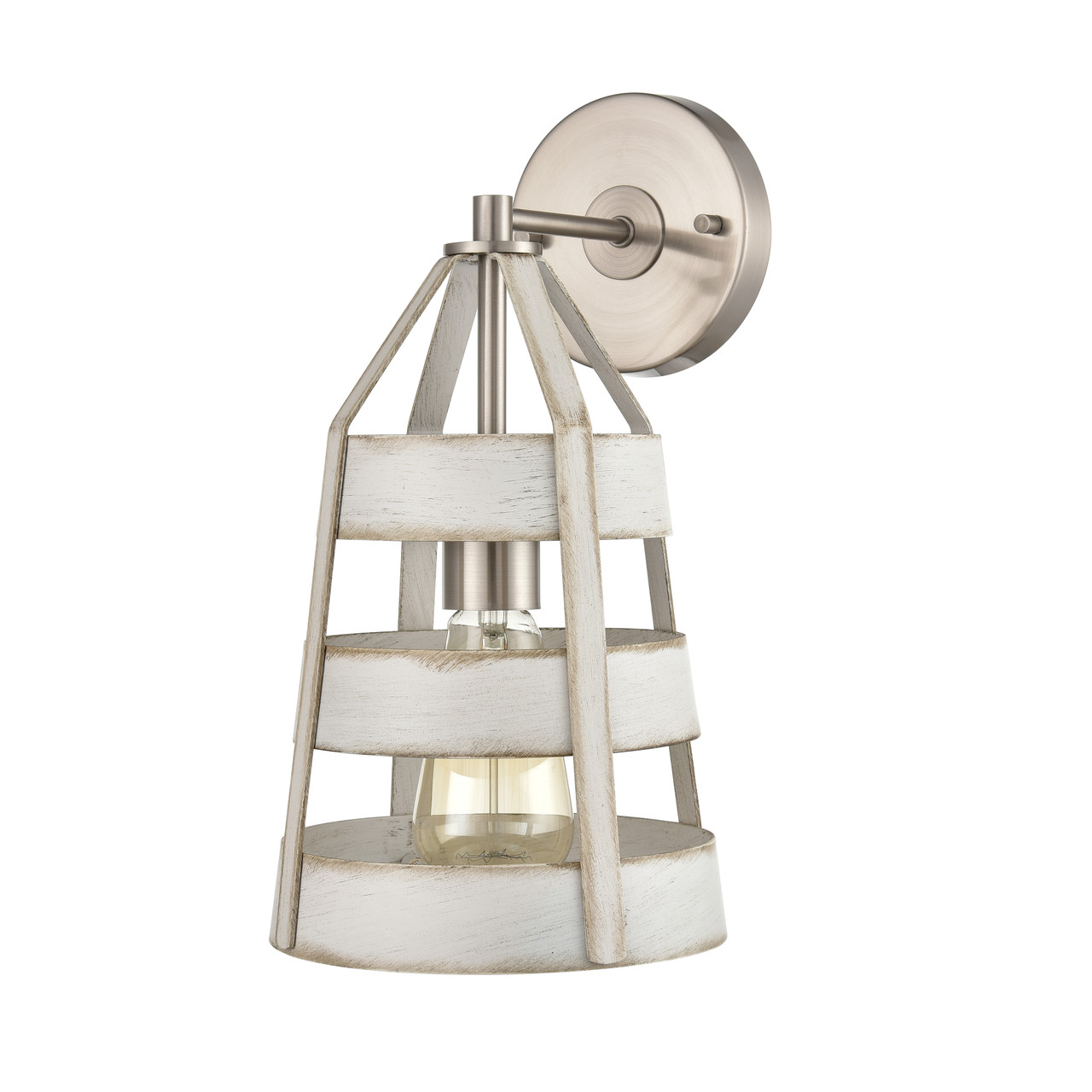 ELK HOME 33550/1 Brigantine 14'' High 1-Light Sconce - Satin Nickel