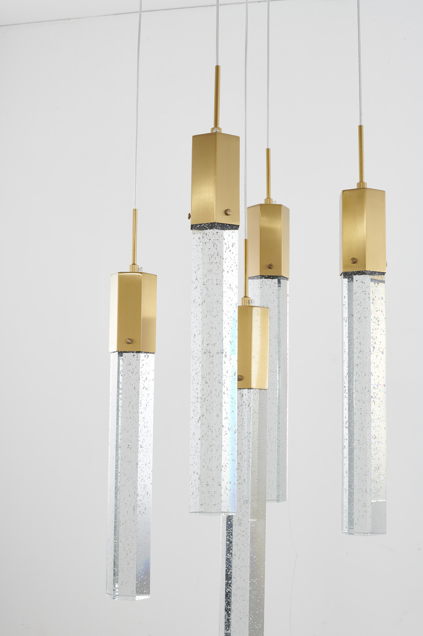 BETHEL INTERNATIONAL ADS27C14G 5-Light Chandelier, Brass