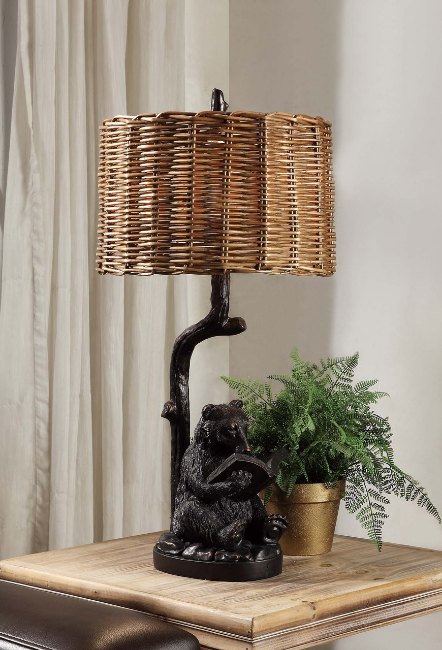 CRESTVIEW COLLECTION CVAVP674 Bear Knowledge Table Lamp