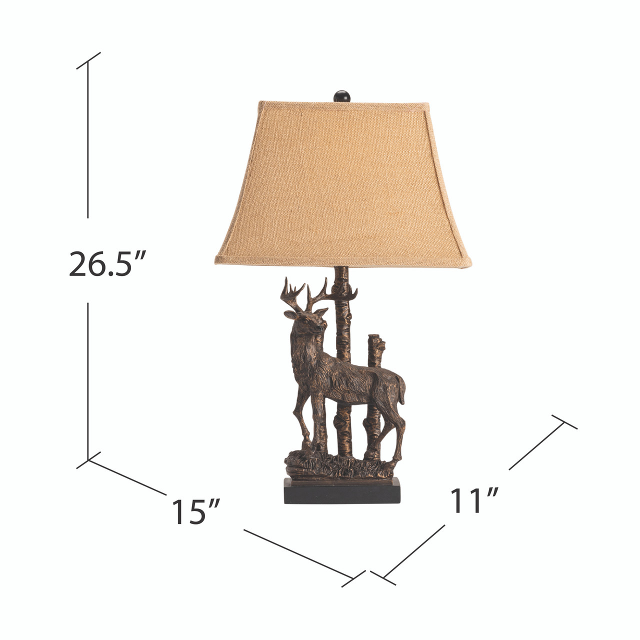 CRESTVIEW COLLECTION CVAVP339 Deer Table Lamp