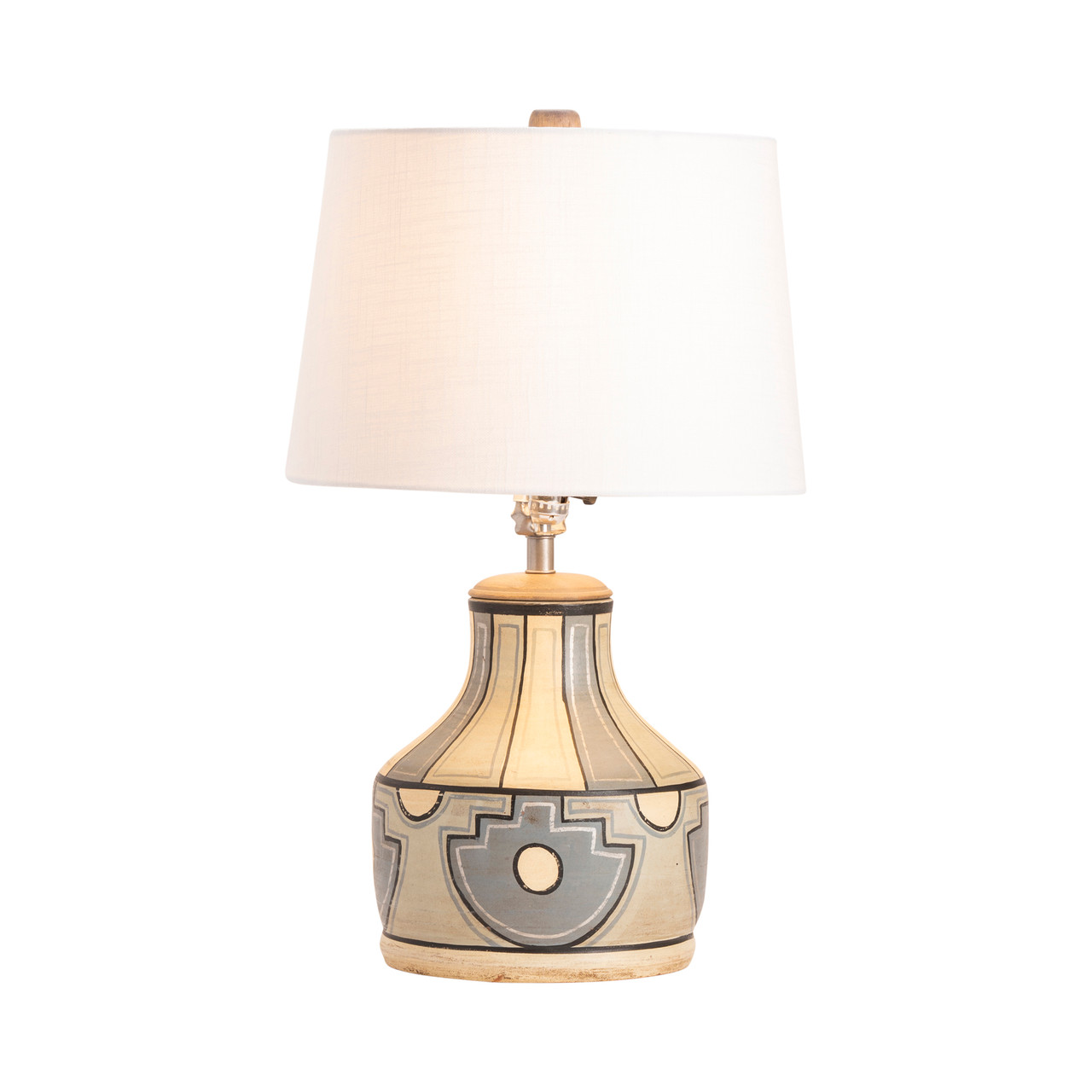 CRESTVIEW COLLECTION CVIDZA038 Fresno Hand painted Table Lamp