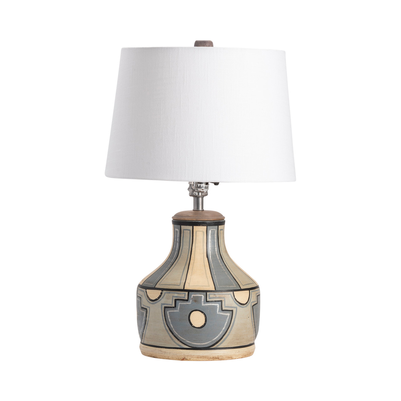 CRESTVIEW COLLECTION CVIDZA038 Fresno Hand painted Table Lamp