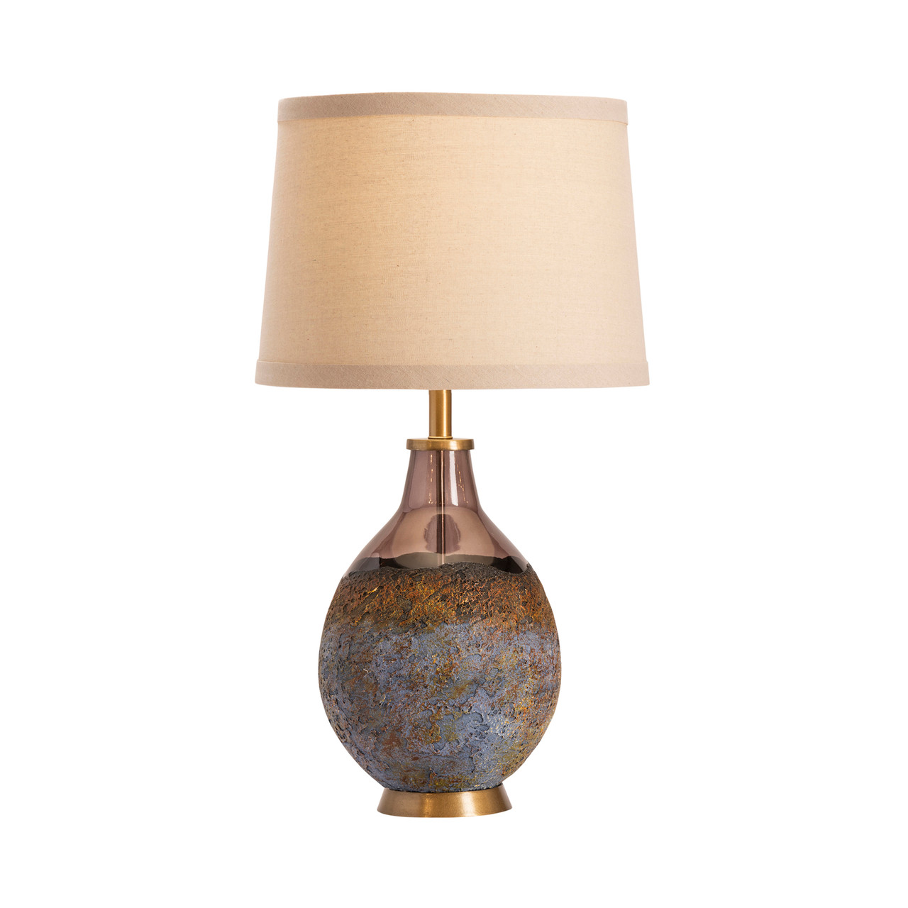 CRESTVIEW COLLECTION CVIDZA035 Kai Molten Earth Texture Table Lamp with Special Finial