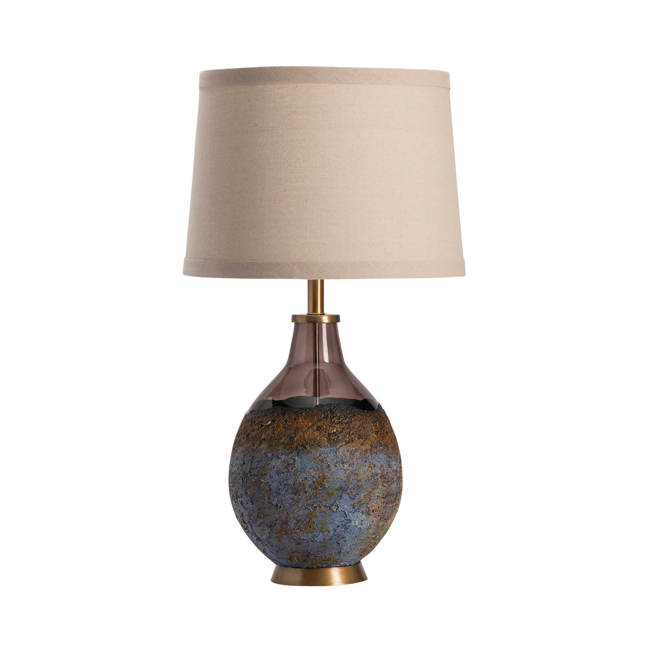 CRESTVIEW COLLECTION CVIDZA035 Kai Molten Earth Texture Table Lamp with Special Finial