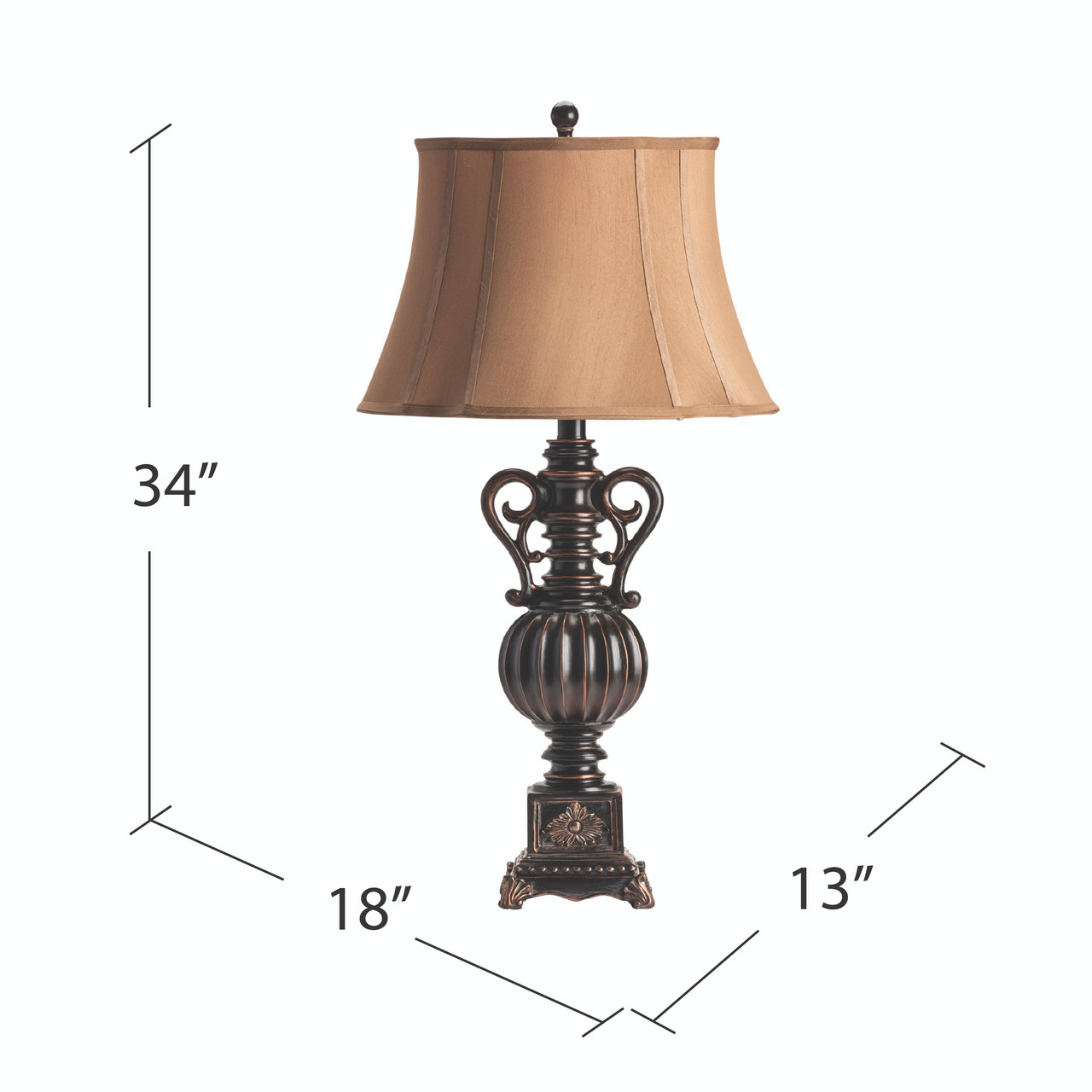 CRESTVIEW COLLECTION CVAUP342 Moira Table Lamp