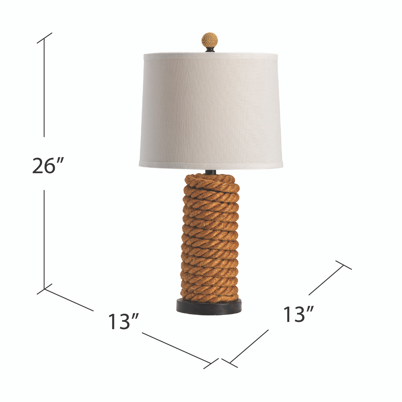 CRESTVIEW COLLECTION CVNAM695 Rope Bolt Table Lamp