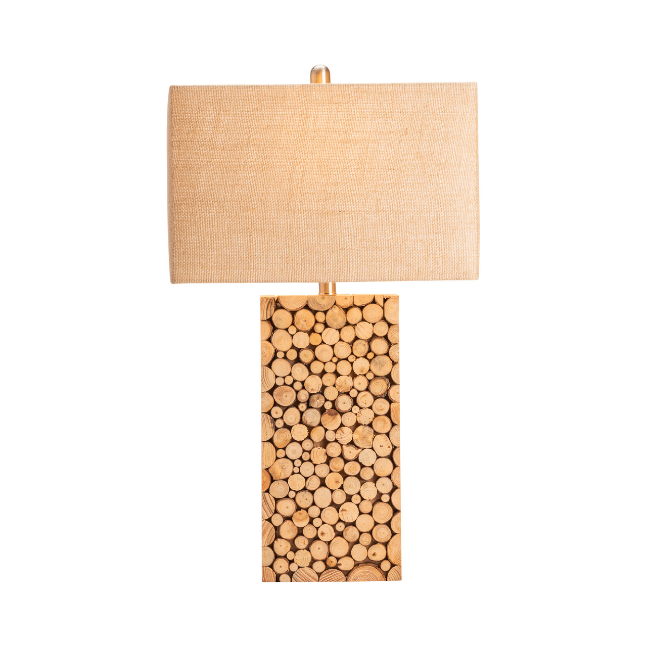 CRESTVIEW COLLECTION CVLY1920 Stacked Wood Table Lamp