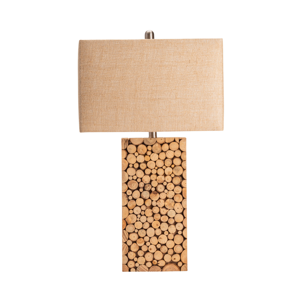 CRESTVIEW COLLECTION CVLY1920 Stacked Wood Table Lamp