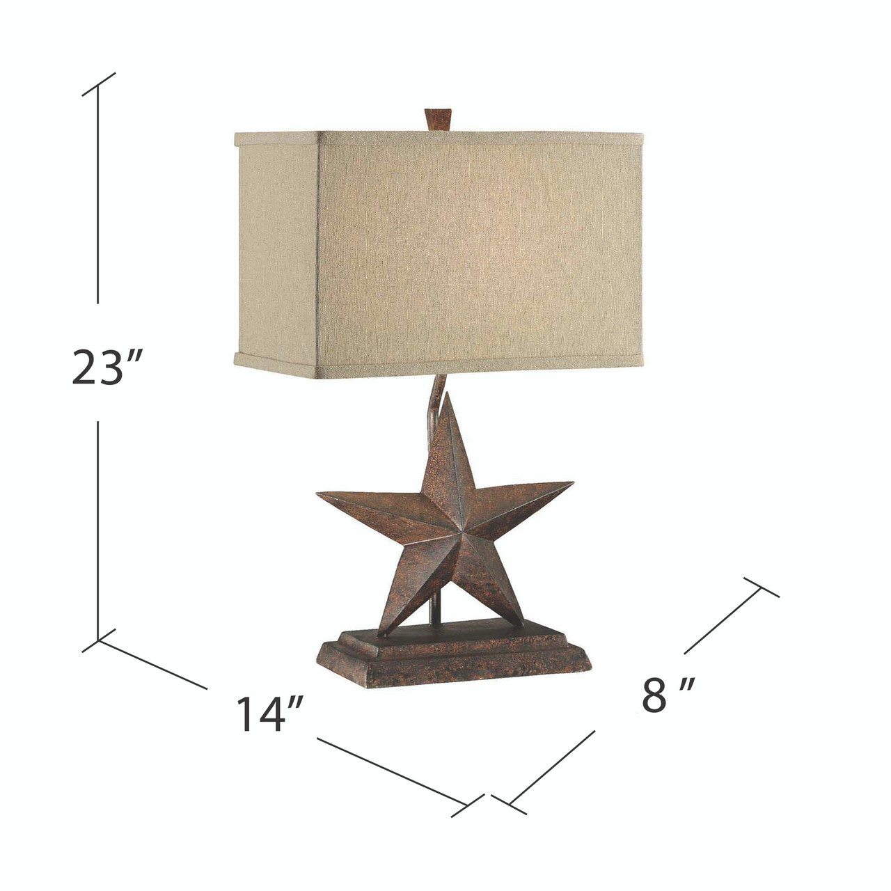 CRESTVIEW COLLECTION CVAVP162 Star Table Lamp CRESTVIEW COLLECTION CVAVP162 Star Table Lamp