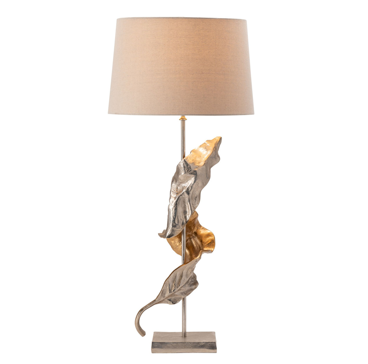 CRESTVIEW COLLECTION CVIDZA032 Willow Two-toned Sculptural Leaf Table Lamp