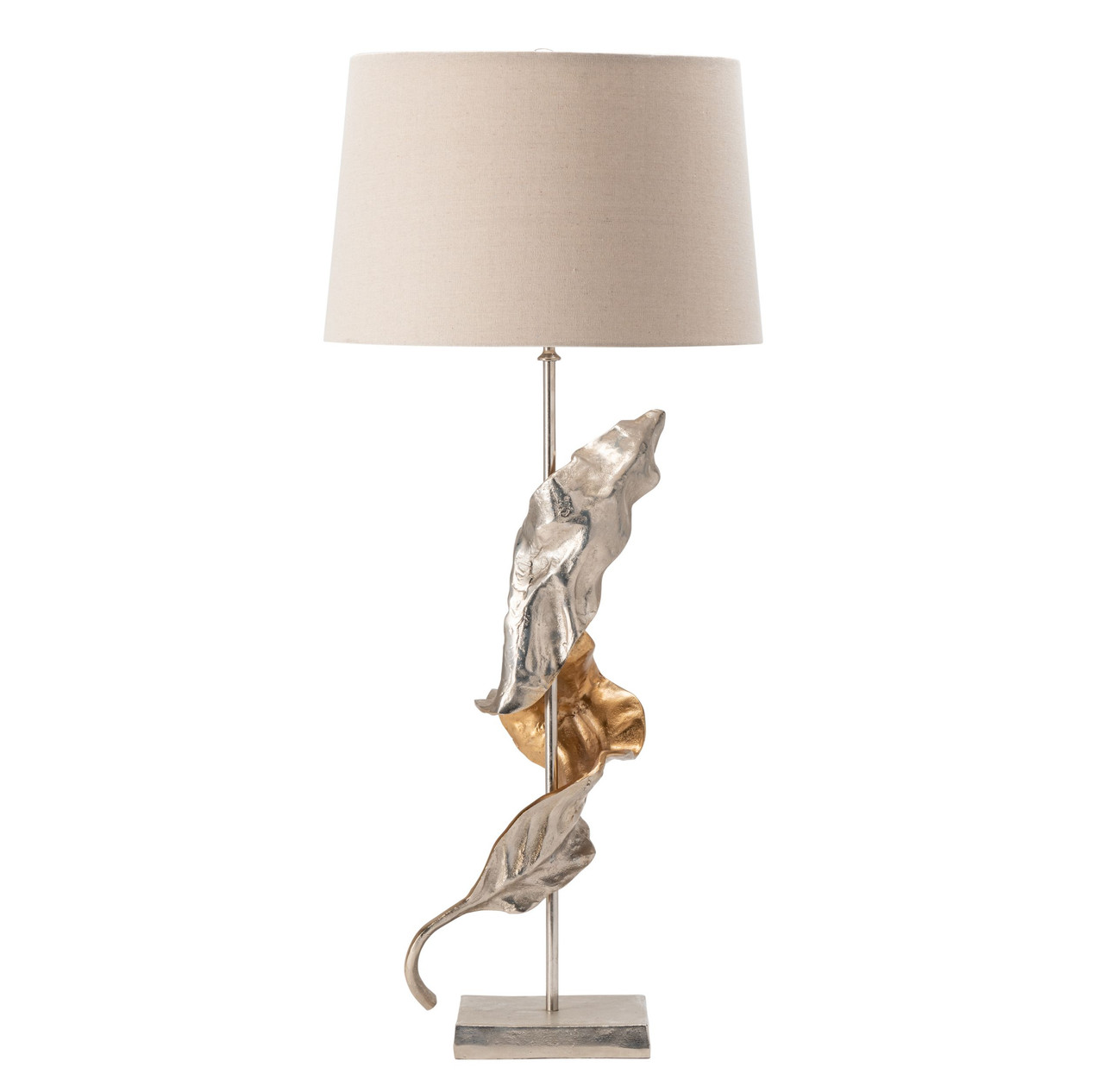 CRESTVIEW COLLECTION CVIDZA032 Willow Two-toned Sculptural Leaf Table Lamp