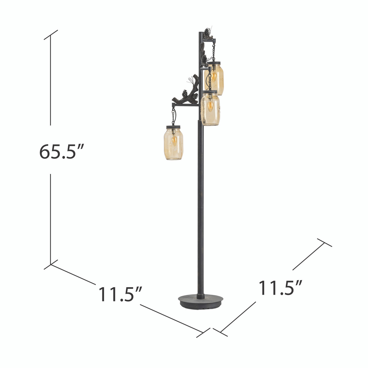 CRESTVIEW COLLECTION CVAER740 Fire Catcher Floor Lamp